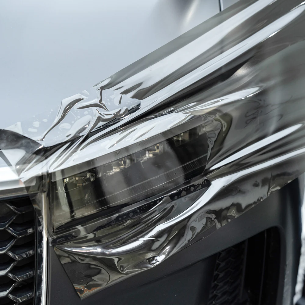 Self-Healing Light Black Headlight Film (Wet Apply)