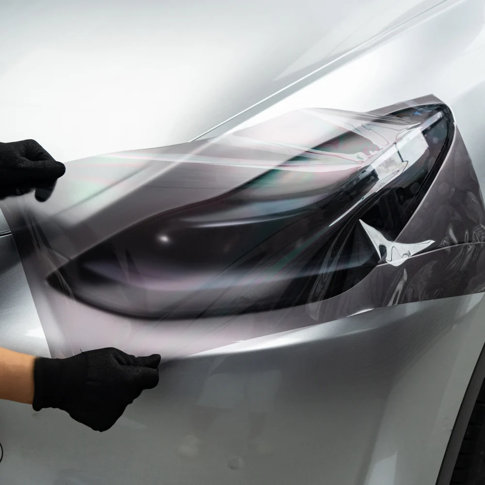 Self-healing Soft Gray Headlight Tint - Image 3