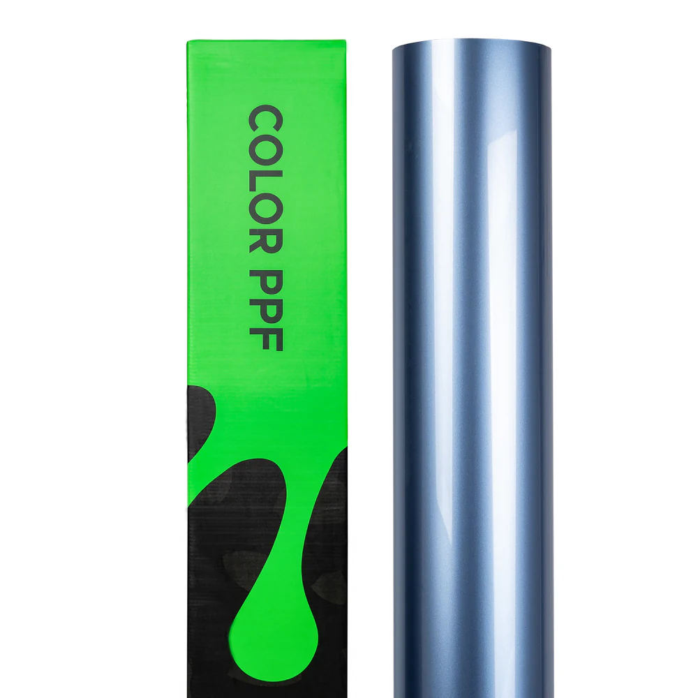 Glossy Metallic Silver Lake Blue Color PPF (Paint Protection Film) - Image 12