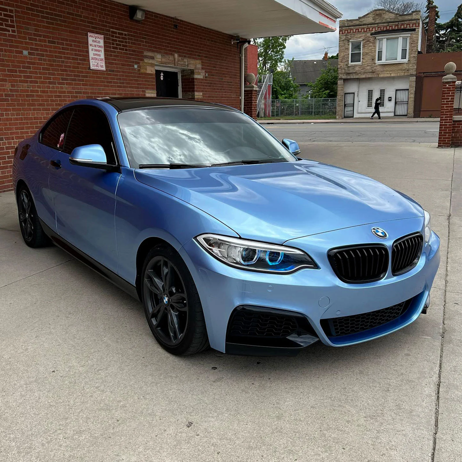 Glossy Metallic Silver Lake Blue Color PPF (Paint Protection Film) - Image 2