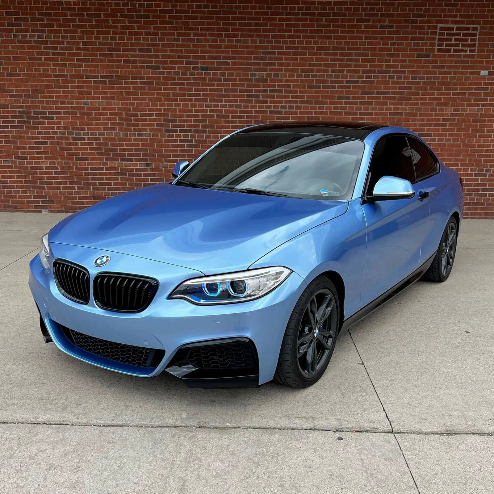 Glossy Metallic Silver Lake Blue Color PPF (Paint Protection Film) - Image 3