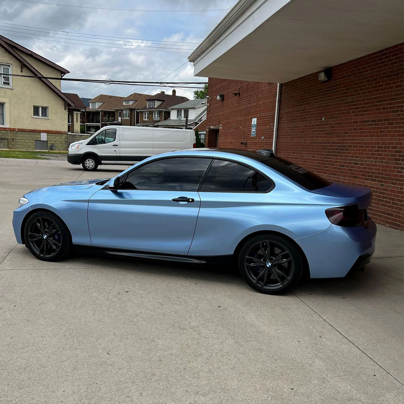 Glossy Metallic Silver Lake Blue Color PPF (Paint Protection Film) - Image 5