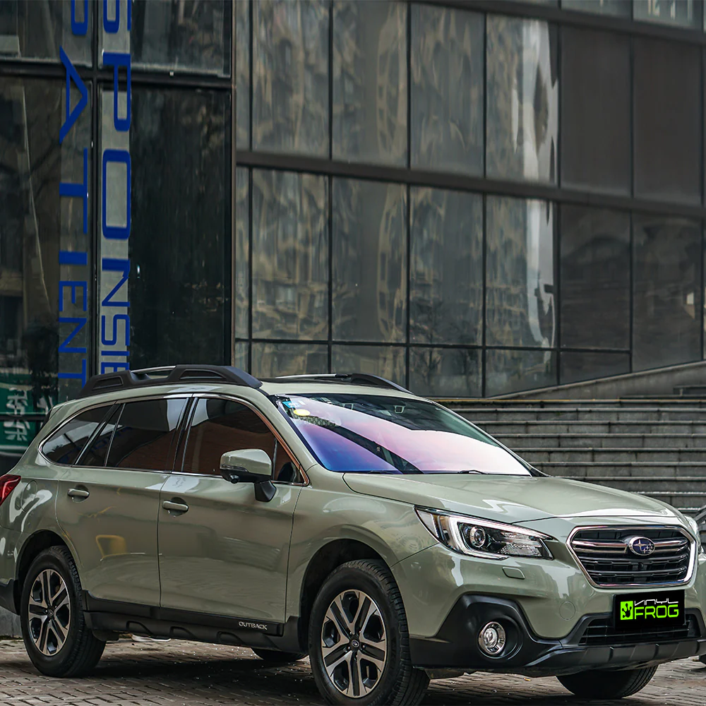Super Glossy Khaki Green Vinyl Wrap - Image 4