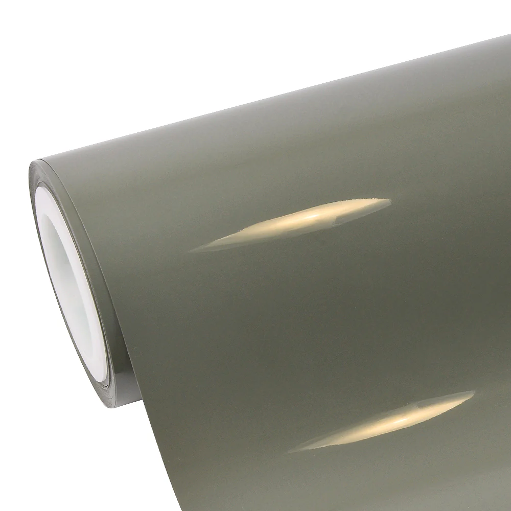 Super Glossy Khaki Green Vinyl Wrap - Image 6