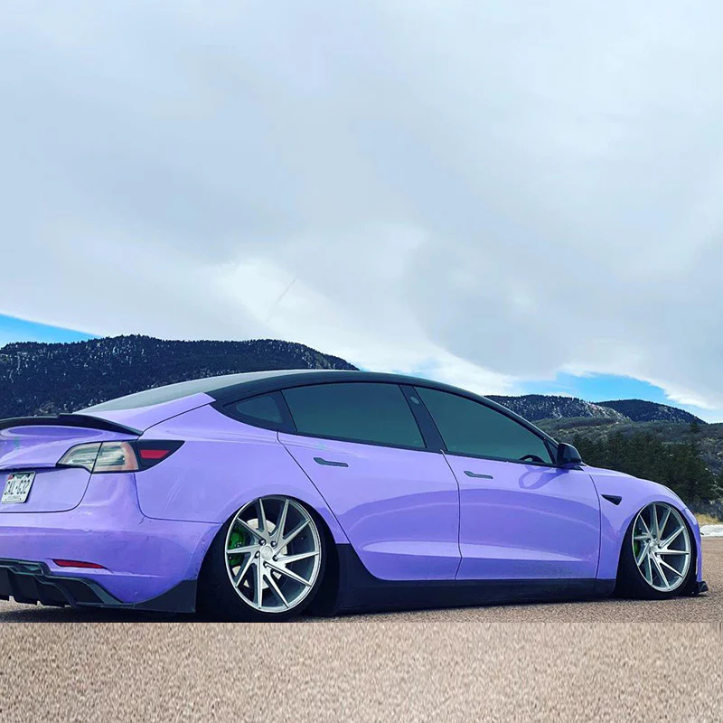 Super Glossy Lavender Purple Vinyl Wrap - Image 3