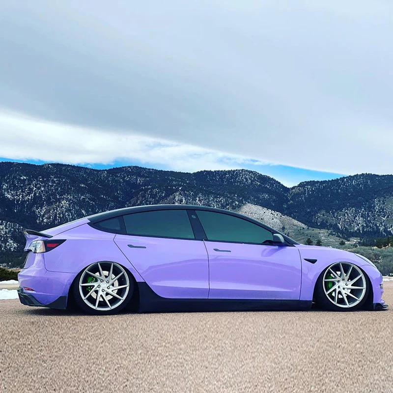 Super Glossy Lavender Purple Vinyl Wrap - Image 4