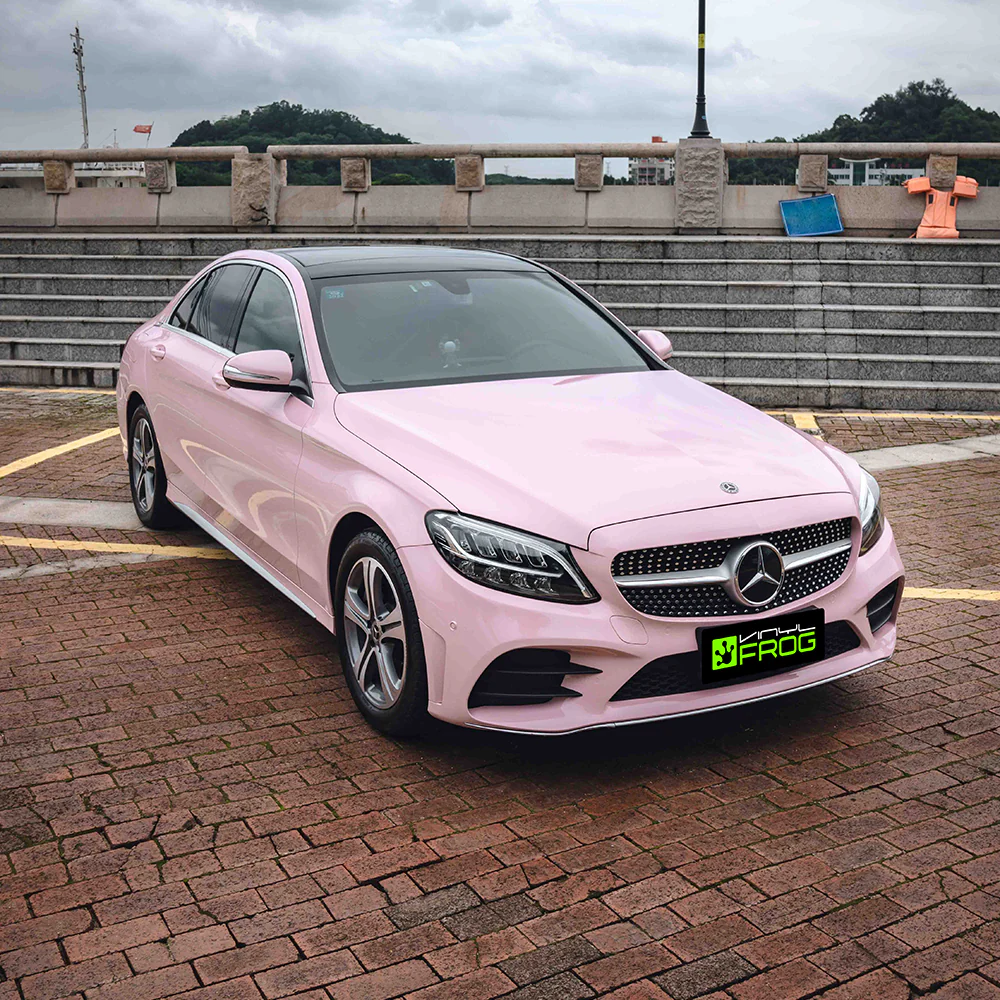 Super Glossy Pale Pink Vinyl Wrap - Image 8