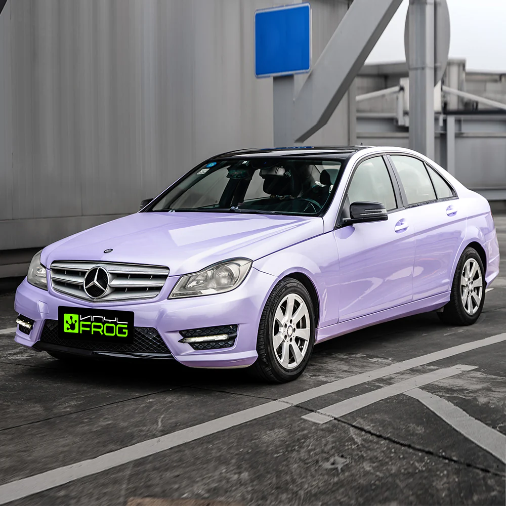 Super Glossy Periwinkle Purple Vinyl Wrap - Image 3