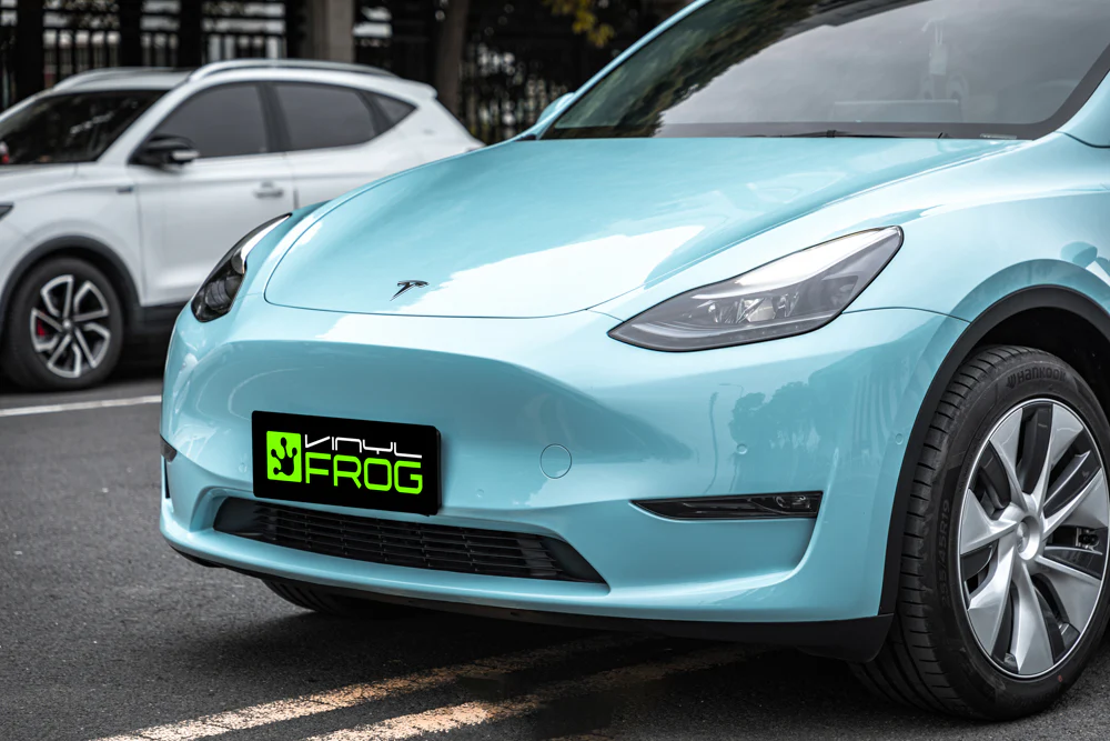 Super Glossy Yacht Blue Vinyl Wrap - Image 5