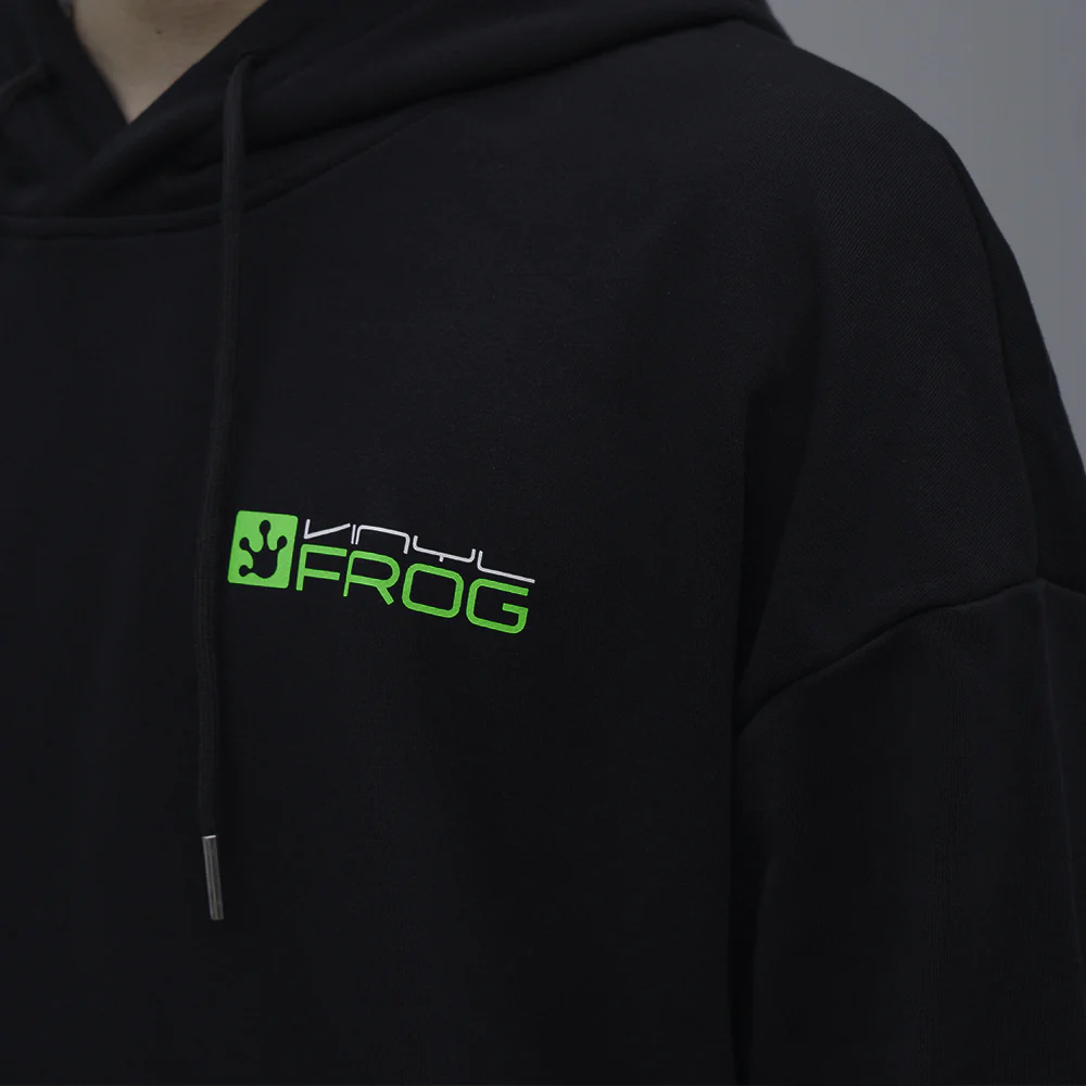 VinylFrog Full Sleeve Black Hoodie - Image 3